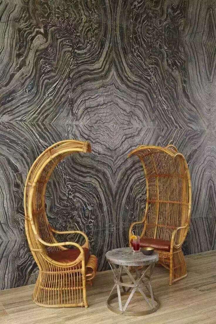 Black Wooden Marble Wall Tiles