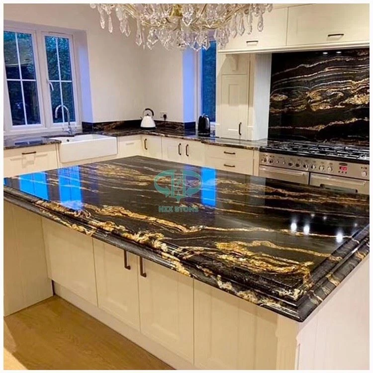 Cosmic Black Granite Island Tops