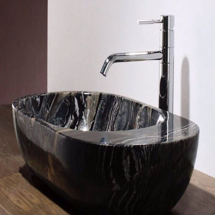 Black Ancient Wood Grain Marble