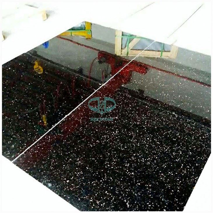 Black Galaxy Granite Floor Paving Tiles