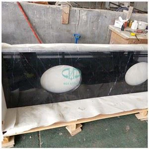 Nero Marquina 대리석 베니티 탑