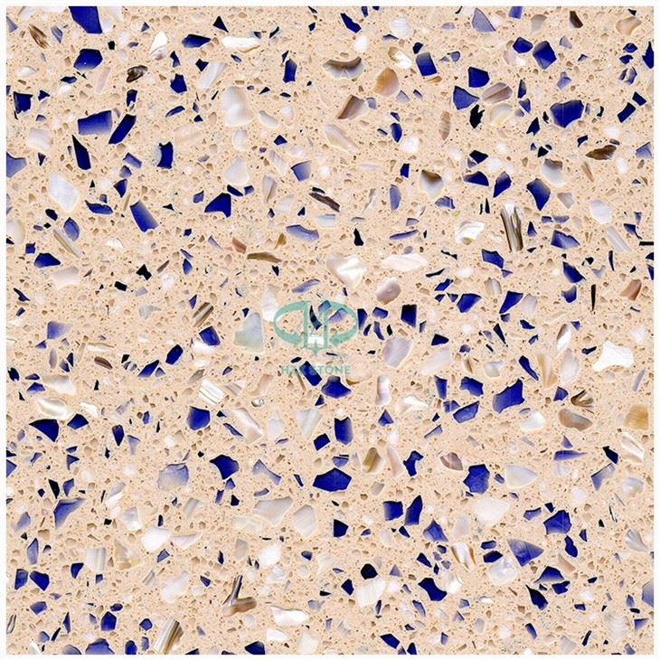 Polished Beige Concrete Terrazzo Tile