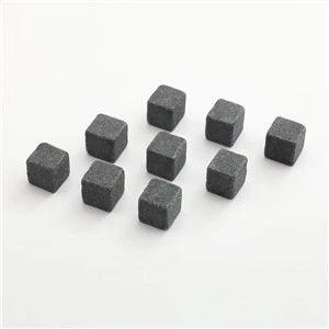 9 PCS 천연 Blak 화강암 위스키 스톤